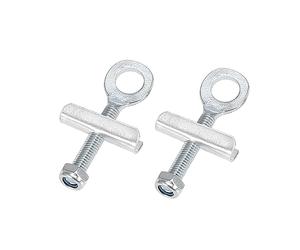 F FIERCE CYCLE 2pcs 10mm Dia Hole Silver Tone Chain Axle Adjuster for Motorbike
