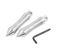 F FIERCE CYCLE 2pcs Chrome Aluminum Alloy Motorbike Foot Pegs Rest Pedal for Harley Davidson Fxsbse