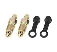 F FIERCE CYCLE 2Pcs M10x1mm Banjo Bolt Bleeder Screw with Cap for Motorcycle