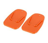 F FIERCE CYCLE 2pcs Motorcycle Kickstand Support Pad Side Stand Pad Orange