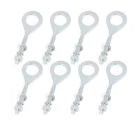 F FIERCE CYCLE 4 Pairs 18mm Silver Tone Motorcycle Chain Axle Adjuster Tensioner