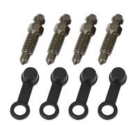 F FIERCE CYCLE 4Pcs M7x1mm Banjo Bolt Bleeder Screw with Cap for Motorcycle