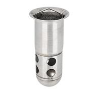 F FIERCE CYCLE 60mm Universal Motorcycle Exhaust Pipe Baffle Can Silver Tone