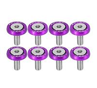 F FIERCE CYCLE 8pcs Car Motorcycle Purple M6 Release Fastener Bumper Washer Bolt