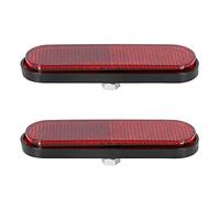 F FIERCE CYCLE Pair M6x1.0 Red Oval Universal Warning Reflector for Motorcycle
