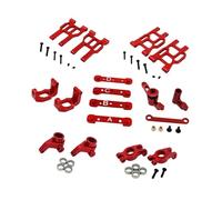 F Fityle 1/10 RC Car Upgrade Parts Kit Swing Arms, Steering Cup Easy to Install, Practical Portable Aluminum Alloy Accessory for 10304, Red