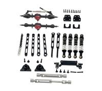 F Fityle 1/12 RC Car Front and Rear Axle Set Shock Absorber Mounts Directly Replace Parts Easy to Install Pull Rods Link Rods for MN82, Black