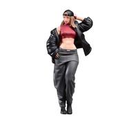 F Fityle 1/18 Cool Girl Model, Architectural People, Stimulated Role Play Tiny People, Resin Girl Model for DIY Scene