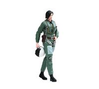 F Fityle 1/18 Officer Figure Miniature Figurine Desk Decor Table Centerpiece Diorama Figure Micro Scene Model for Prop DIY Project, Female