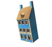 F Fityle 1/35 HO Scale Building Model, Architecture Scene Innteractive Layout Scenery, Diorama Scenery for Micro Landscape, 19.5cmx11.5cmx44.6cm