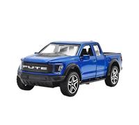 F Fityle 1/36 Pickup Truck Casting Car Model, Portable Realistic Miniature Pull Back Vehicle Toy Boys Gifts, Blue