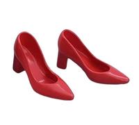 F Fityle 1/6 Scale BJD Doll Shoes Mini Handmade BJD Doll Accessories High Heels Model High Heeled Shoes for 12 inch Action Figure , Red