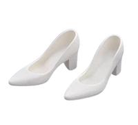 F Fityle 1/6 Scale BJD Doll Shoes Mini Handmade BJD Doll Accessories High Heels Model High Heeled Shoes for 12 inch Action Figure , White