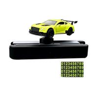 F Fityle 1/64 Car Model Car Dashboard Decoration Home Office Desktop with Parking Phone Number Plate Dynamic Auto Interior Accessories, Green