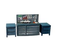 F Fityle 1/64 Garage Accessory Auto Repair Tiny Resin Figurine Auto Repairing Shop Layout Decoration Ornament Miniature, Tool Table