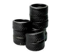 F Fityle 1/64 Garage Accessory Auto Repair Tiny Resin Figurine Auto Repairing Shop Layout Decoration Ornament Miniature, Tire Stack