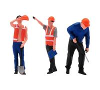 F Fityle 1/64 Scale Miniature Figures Model,Simulation,Construction Building Workers Mini Realistic Diorama Worker Figure for Diorama, Style A