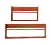 F Fityle 1/8 1/6 Dollhouse Bookshelf Ornament Landscape Life Scene Scenery Dollhouse Decoration Sturdy Miniature Bookshelf Wooden, Style B Short Long