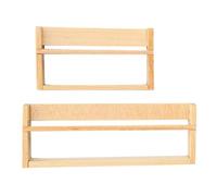 F Fityle 1/8 1/6 Dollhouse Bookshelf Ornament Landscape Life Scene Scenery Dollhouse Decoration Sturdy Miniature Bookshelf Wooden, Style A Short Long
