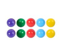 F Fityle 10Pcs Rainbow Wooden Balls, Learning Materials, 1.77 inch Color Sorting Toy, Counting Toys for Boys Girls Kids Birthday Gifts, Style A