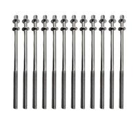 F Fityle 12Pcs Drum Screw Tension Rods Metal with Washers,Repair Tool,Rustproof,Percussion Instrument Parts Hardware Drum Kit Screws, XS