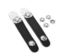 F Fityle 13.5 Cm / 14 Cm Bellows Straps/Accordion Bellows Clasp, Black PU Leather, Black, 8.6cm