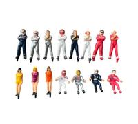 F Fityle 15 Pieces 1:87 Scale Miniature Figures Mini People Figurines DIY Projects Ornaments Mini Models Miniature Scene Models Random