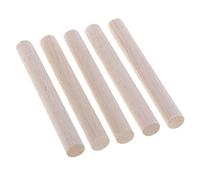 F Fityle 15mm Thick Round Balsa Wood Sticks Rods Wooden Dowel for, 5pcs 130mm