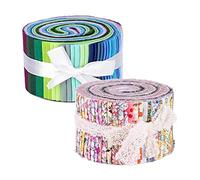 F Fityle 2.5'' Precut 72x Cotton Strip Bundles for Quilting - for Quilting Assortment s & Sewing - Cloth for Quilts