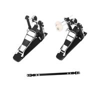 F Fityle 2 Pieces Double Drum Pedal Aluminium Universal Professional Strong Stable Floor Stabilisers Drum Beater Kick for Pro Drummers