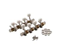 F Fityle 2 Pieces Guitar Tuning Pegs, Tuners, Machine Heads, Professional Tuning Keys, Mandolin Tuning Pegs for Accessories, Classical Guitar, Silver