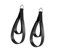 F Fityle 2x Pilates Double Loop Straps for Reformer Comfortable Grip Fitness D Rings Strap Handle for Beginner Gym Core Training Arms, Silver Rings