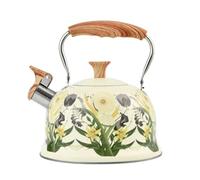 F Fityle 3 Liter Kettle with Wood Look Handle and Matching Lid Knob for Boiling Water Making Gas Induction Cooktop Suitable for Tasks
