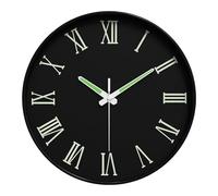 F Fityle 30cm Glow-in-the-Dark Clock with Illuminated Numbers And Hands, Decorative Hanging Clock for Dining Room, Bedroom, And Home Decor, Style D