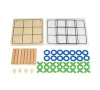 F Fityle 3D Noughts And Crosses Game Educational Board Toy With Wooden Base And Acrylic Layers For Children Focus Training Suitable For Classroom