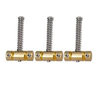 F Fityle 3x Brass Compensated Saddles Set Brass Saddles for Vintage Electric Guitar Replace Part