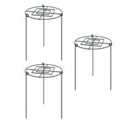 F Fityle 3x Peony Support Cage Stakes Climbing Trellis Plant Support Rings for Tall Plants Hydrangea Lupin Flopping Flowers Rudbeckia, 30x45cm