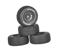 F Fityle 4 Pieces 1/14 RC Car Wheels and Tires RC Car Part Spare Parts Durability High Performance Professional Accessories Replace, Black