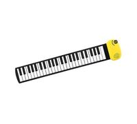F Fityle 49 Key Roll up Keyboard Piano Electric Piano Foldable Hand Roll Piano Keyboard for Ages 3+ Class Teaching Beginners Children, yellow