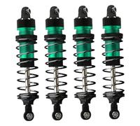 F Fityle 4x Shock Absorbers for RC Cars, RC Model Building Accessories, Upgrade, Easy to Install, Replacement Part, Aluminum Alloy for 1/16 Scale, Green