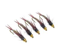 F Fityle 5 Pieces Fly Fishing Lure Artificial Hard Jig Carbon Steel Equipment, Realistic Stonefly Baits Fishing Jig for Bass