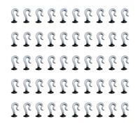 F Fityle 50 Pieces Gazebo Curtain Hooks PP Clips Black Color Sturdy Multifunctional for Tarps and Drapes Rust Resistant Accessories