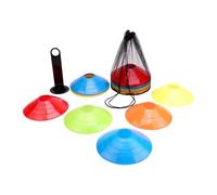 F Fityle 50Pcs Agile Soccer Cones High Visibility Garden Portable Coaching Supplies with Storage Bag Equipment Accessories Heavy Duty