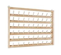 F Fityle 54-Spool Thread Rack, Wall-Mounted Thread Holder, Thread Holder Organizer for Sewing, Embroidery, Jewelry