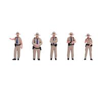 F Fityle 5Pcs 1/64 Police Figure Model Mini Diorama Officers Dioramas Resin Tiny People Model for Architectural Buildings Train Layout