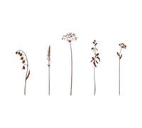 F Fityle 5Pcs Metal Flowers Outside Garden Stakes Decorative Ornaments Rustic Floral Vase Decor Garden Statues for Farm Porch Yard