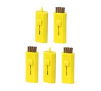 F Fityle 5x Golf Club Cleaning Brush, Retractable Practical Portable, Sharing with Friends, Regrooving Wire Brush, Yellow