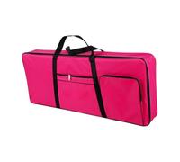 F Fityle 61 Key Keyboard Case Keyboard Bag Oxford Cloth Handbag Thickened Backpack Electric Piano Keyboard Gig Bag 40.16"x16.54"x1.97", Rose Red