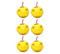 F Fityle 6x Musical Castanets Percussion Instrument Education Toy Coordination Development Clapper Board Finger Castanets for Children, Yellow