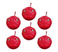 F Fityle 6x Musical Castanets Percussion Instrument Education Toy Coordination Development Clapper Board Finger Castanets for Children, Red